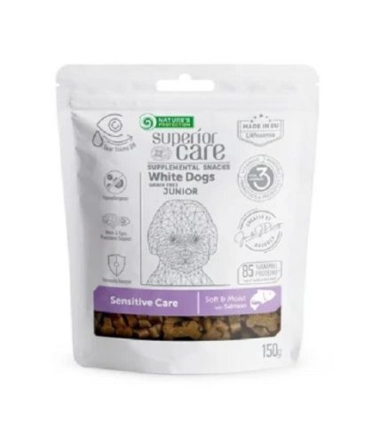 Natures Protection SC White Dog GF Junior Sensitive Care Salmon Snack 150g szav.idő:2025.11