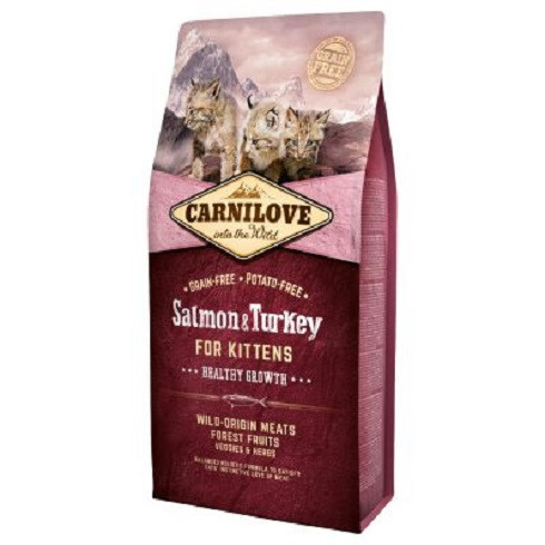 Carnilove Cat Kitten Salmon & Turkey – Healthy Growth - Lazac és Pulyka Hússal 6kg