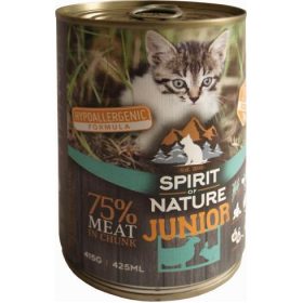   Spirit of Nature Cat konzerv Junior Bárányhússal és nyúlhússal 415gr