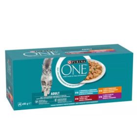  PURINA ONE ADULT 40x85g csirkével/marhával/báránnyal/tengeri hallal szószban nedves macskaeledel4