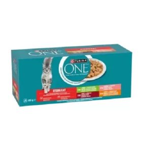   Purina One Sterilcat marhával/lazaccal/pulykával/csirkével nedves macskaeledel 40 x 85 g