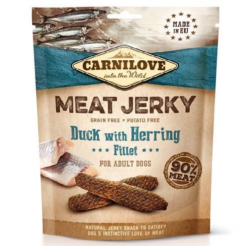 Carnilove Jerky Snack Duck with Herring Fillet – kacsa hering filével 100g