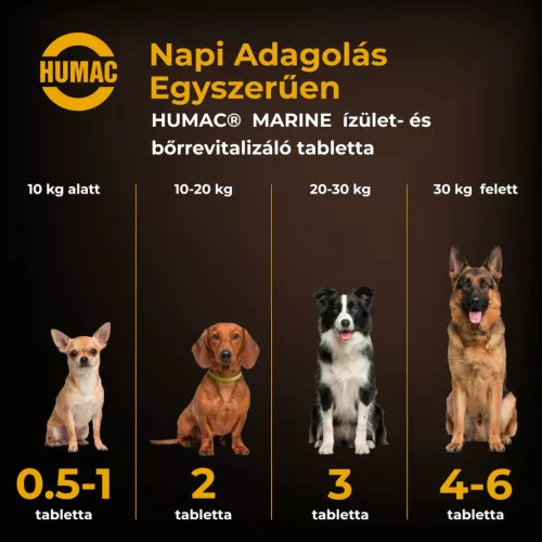 HUMAC® MARINE ízület‑ és bőrrevitalizáló tabletta – 100 % természetes erő 30db