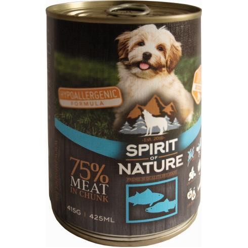 Spirit of Nature Dog konzerv Tonhallal és lazaccal 415gr