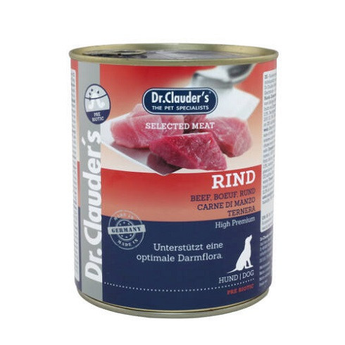 Dr.Clauders Dog Selected Meat Marhás konzerv 800g