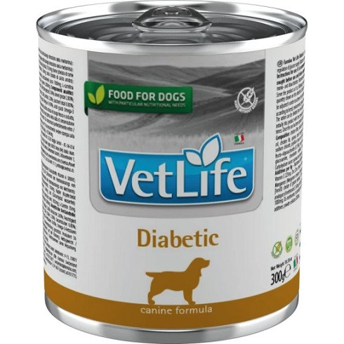 Vet Life Natural Diet Dog konzerv Diabetic 300g szav.2025.11.hó