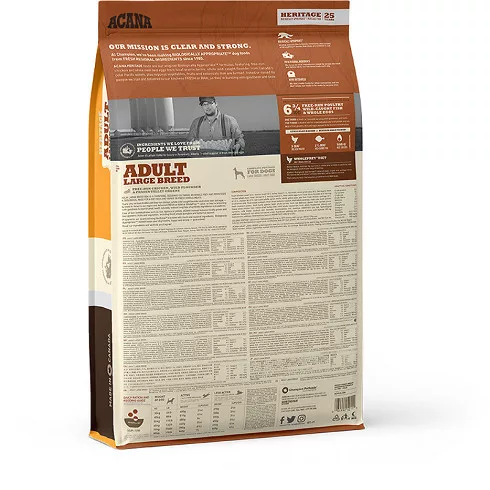 ACANA Adult Large Breed 17 kg – száraz kutyatáp nagytestű felnőtt kutyáknak, ingyenes szállítás