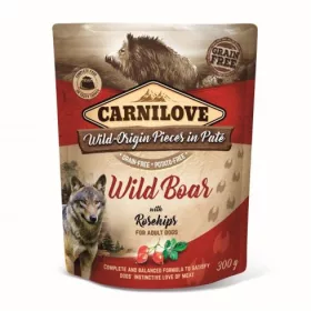 	 Carnilove Dog tasakos Paté Wild Boar with Rosehips - Vaddisznó csipkebogyóval 300g