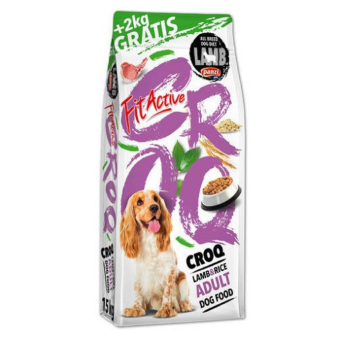 FitActive CROQ Premium Beef&Rice Adult - száraztáp (marha,rizs) felnőtt kutyák részére (15+2kg)