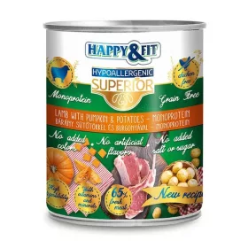   Happy&Fit Superior Dog Monoprotein Konzerv Bárányhús sütőtökkel 800g