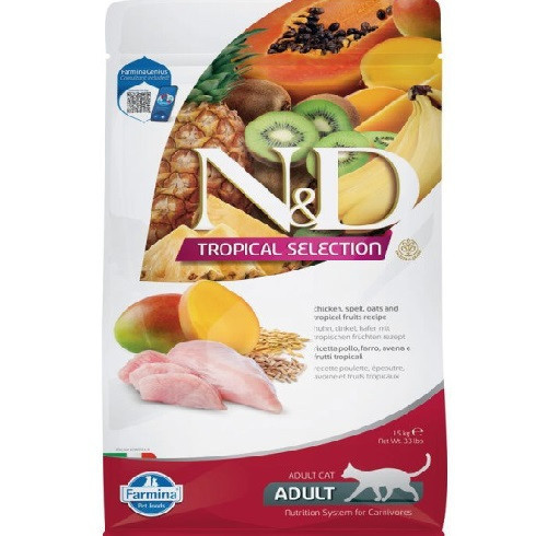 N&D Tropical Selection Cat Chicken Adult 1.5kg