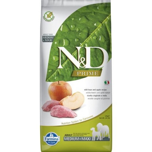 N&D Dog Prime vaddisznó alma adult medium maxi 12kg