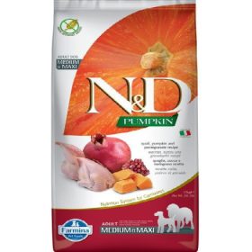   N&D Pumpkin Dog fürj sütőtök gránátalma adult medium maxi 12kg